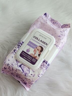Skin 2.0 Collagen Cleansing Wipes - 60 Wipes NWT Sealed